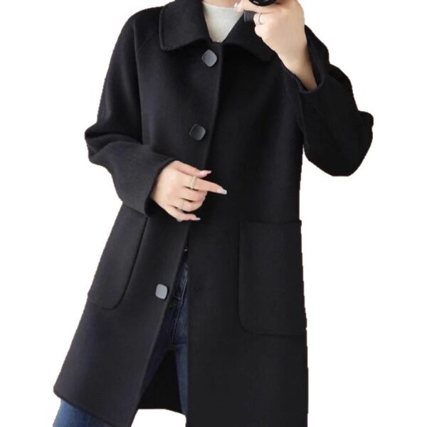 Premium Double-Faced Wool Coat – Tailored Slim Fit
