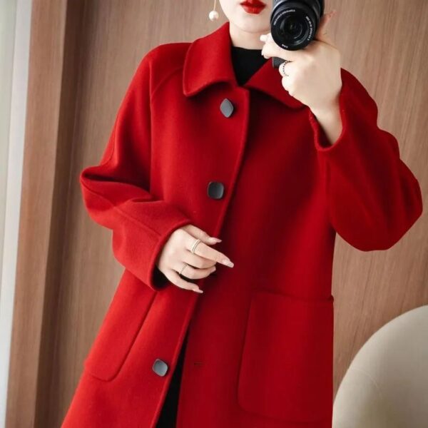 Premium Double-Faced Wool Coat – Tailored Slim Fit