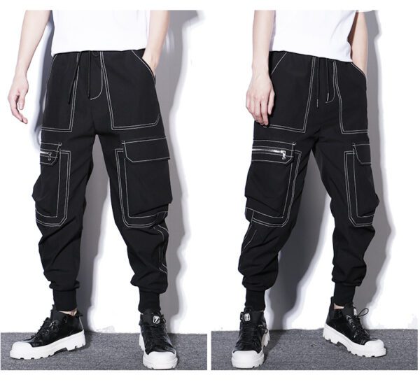 Contrast Stitch Cargo Pants – Men’s Relaxed Fit Utility Joggers