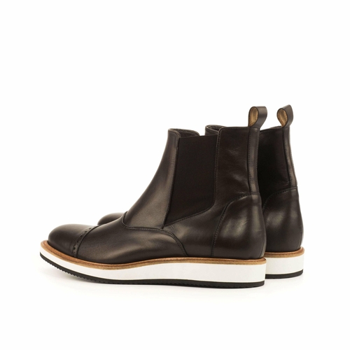 The Chelsea Hybrid II: Handcrafted Leather Boots with Contrast Sole