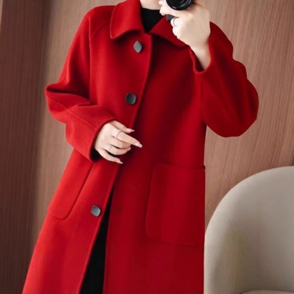 Premium Double-Faced Wool Coat – Tailored Slim Fit