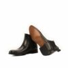 The Chumani Noir II: Handcrafted Polished Calfskin Chelsea Boots