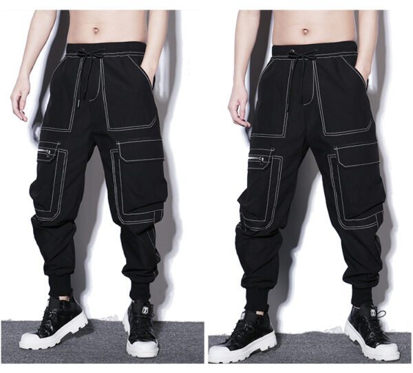 Contrast Stitch Cargo Pants – Men’s Relaxed Fit Utility Joggers