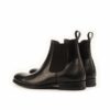 The Chumani Noir II: Handcrafted Polished Calfskin Chelsea Boots