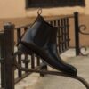 The Chumani Noir II: Handcrafted Polished Calfskin Chelsea Boots