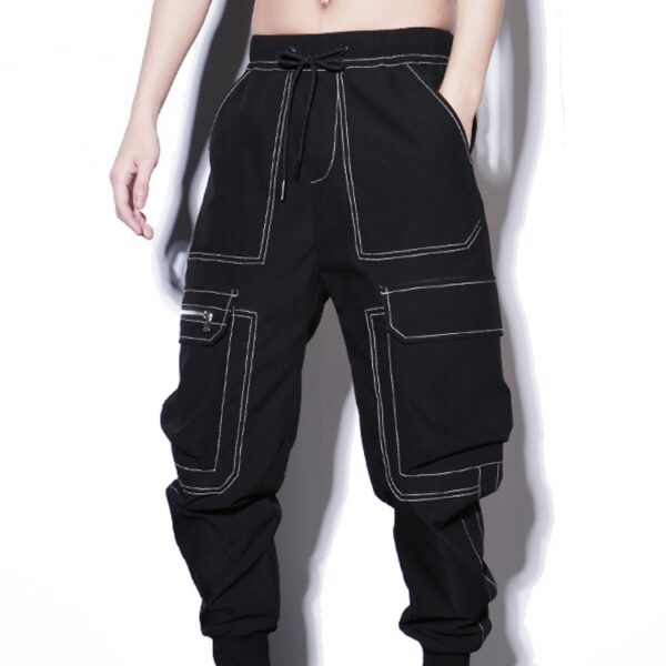 Contrast Stitch Cargo Pants – Men’s Relaxed Fit Utility Joggers
