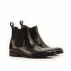 The Chumani Noir II: Handcrafted Polished Calfskin Chelsea Boots