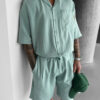 S0e72874b1e5b47c0b1775f7114eec1576.jpg Coastal Elite Resort Set: Men’s Textured Short-Sleeve & Shorts Outfit
