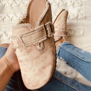 Boho-Chic Canvas Mule Clogs