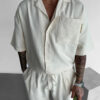 Sb69a003e2f4c4eb1b8da34cf3ddb6c6dU.jpg Coastal Elite Resort Set: Men’s Textured Short-Sleeve & Shorts Outfit