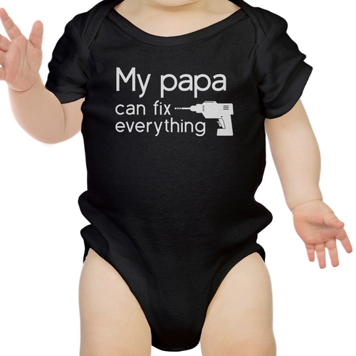 "My Papa Can Fix Everything" – Premium Cotton Baby Onesie