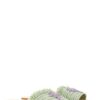 "Manebi Palm Tree Embroidered Raffia Slides - Sage Green"