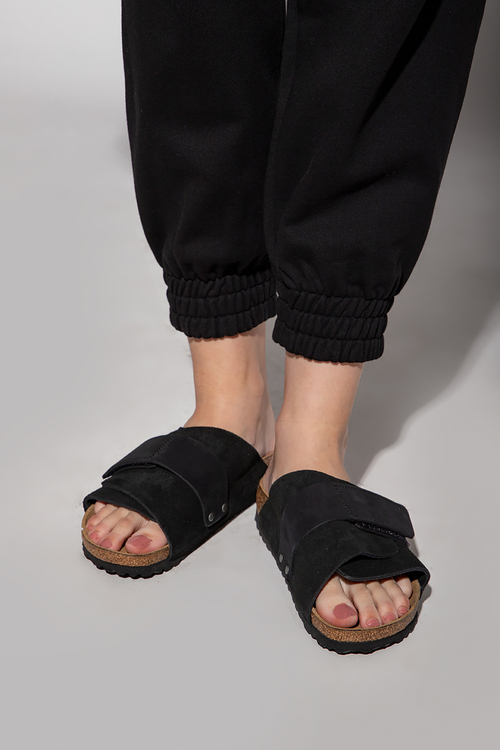 "Birkenstock Women’s Classic Suede Slides - Contoured Comfort Footbed"