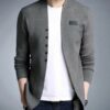 The Modern Gentleman’s Slim Cardigan - Grey Melange