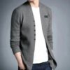 The Modern Gentleman’s Slim Cardigan - Grey Melange