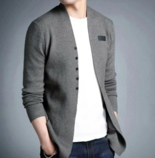 The Modern Gentleman’s Slim Cardigan - Grey Melange