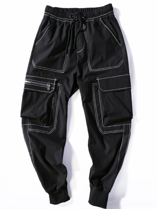 Contrast Stitch Cargo Pants – Men’s Relaxed Fit Utility Joggers