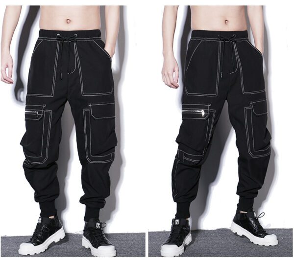 Contrast Stitch Cargo Pants – Men’s Relaxed Fit Utility Joggers